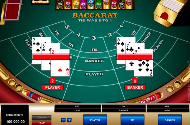 Play Demo Version of Microgaming's Baccarat
