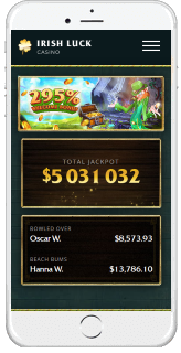 Irish Luck is fully optimized for mobile casino gaming