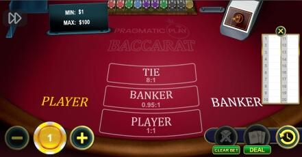 Pragmatic Play Baccarat at Unique Casino